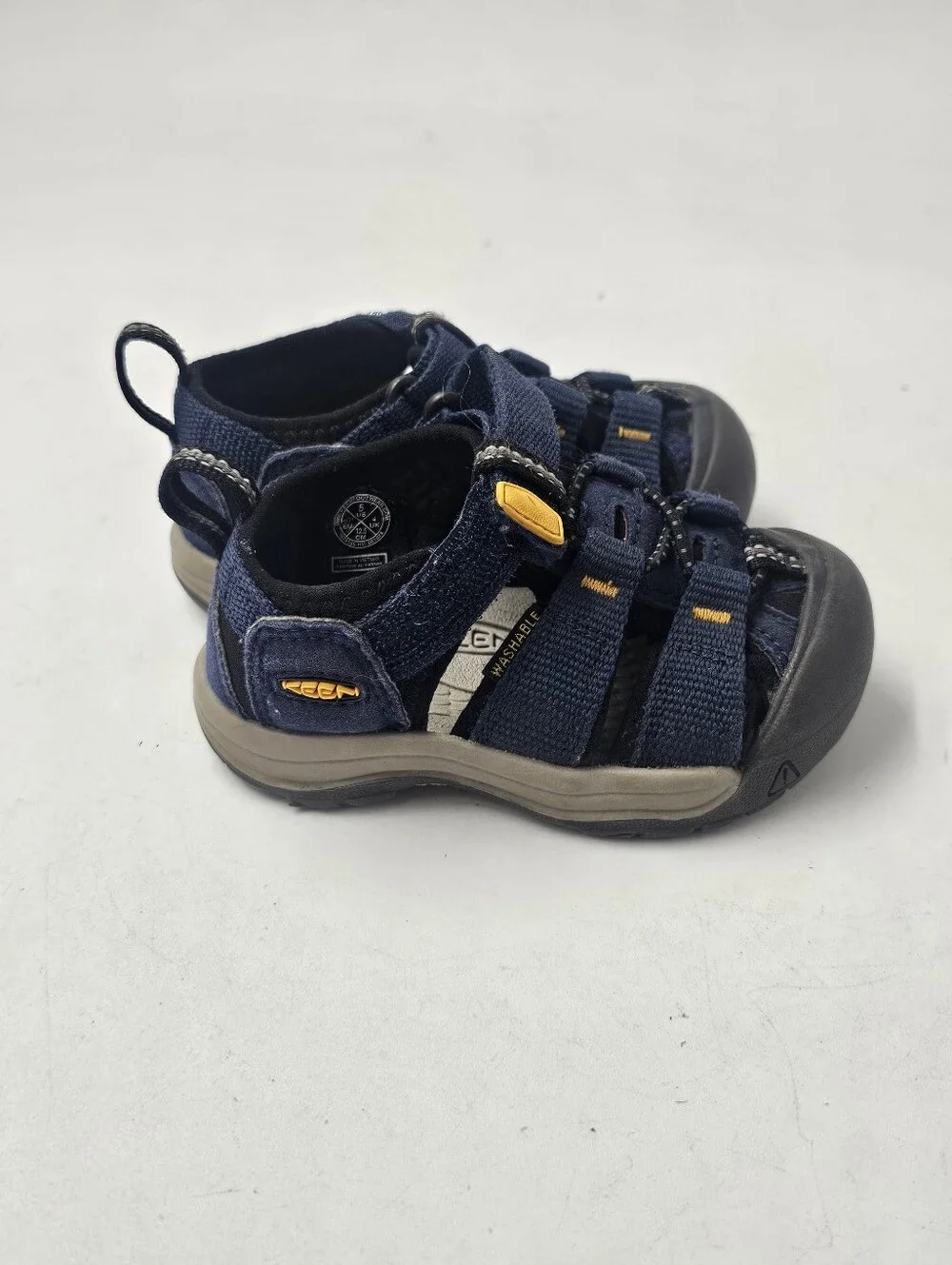 KEEN Newport H2 Toddler Navy Yellow Closed Toe Water Sandals Size 5T